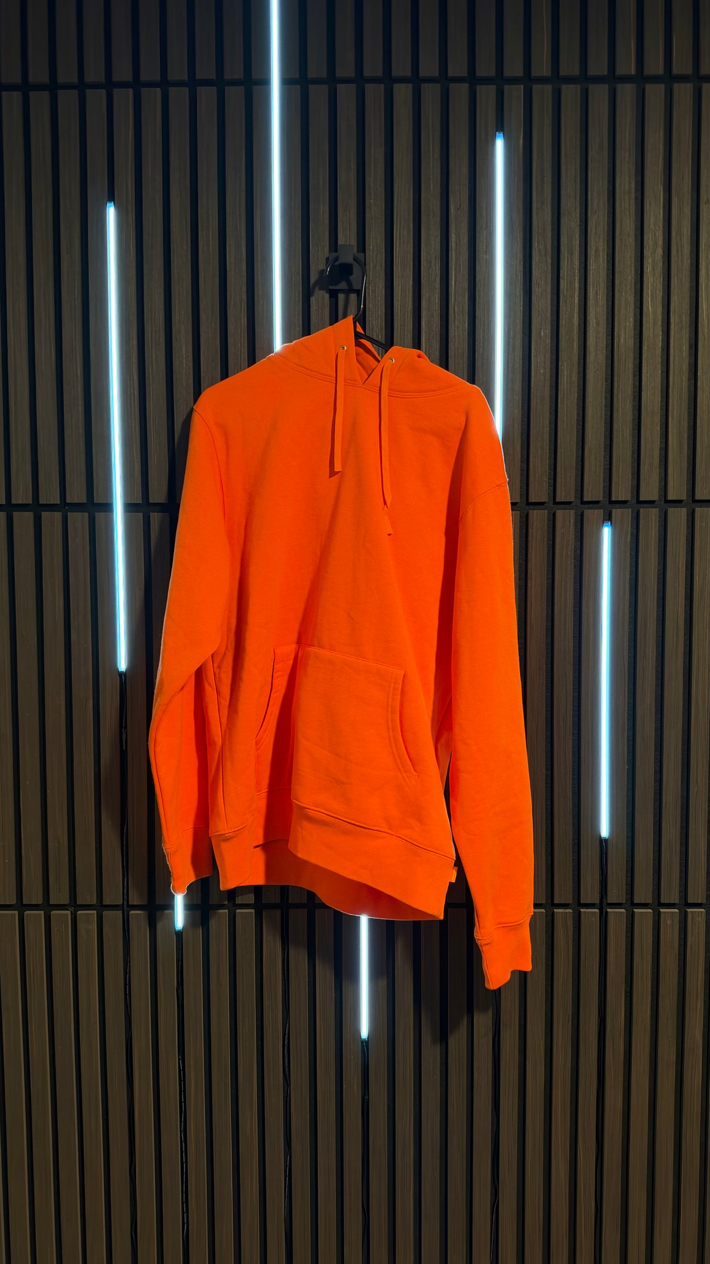 Supreme Satin Appliqué Hooded Sweatshirt Orange