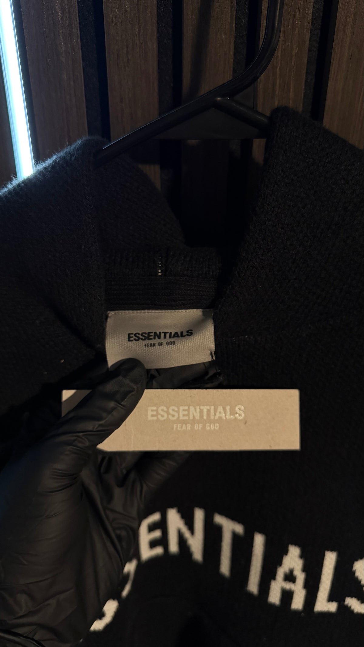 Fear of God Essentials Knit Hoodie Black