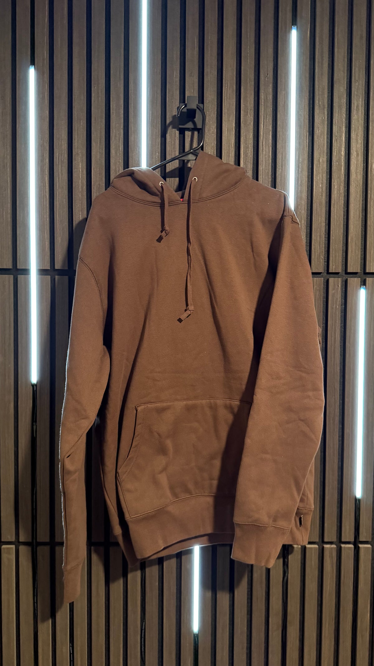 Supreme Satin Appliqué Hooded Sweatshirt Brown