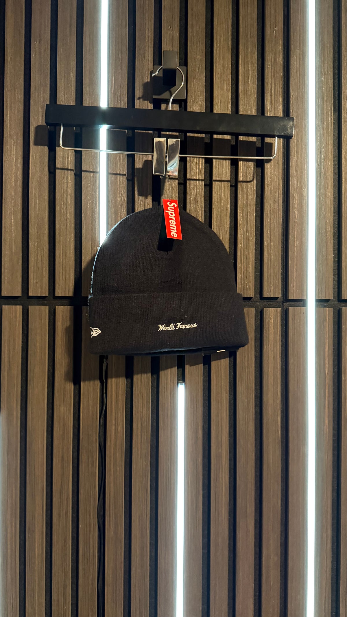 Supreme x New Era Box Logo Beanie Black/Navy