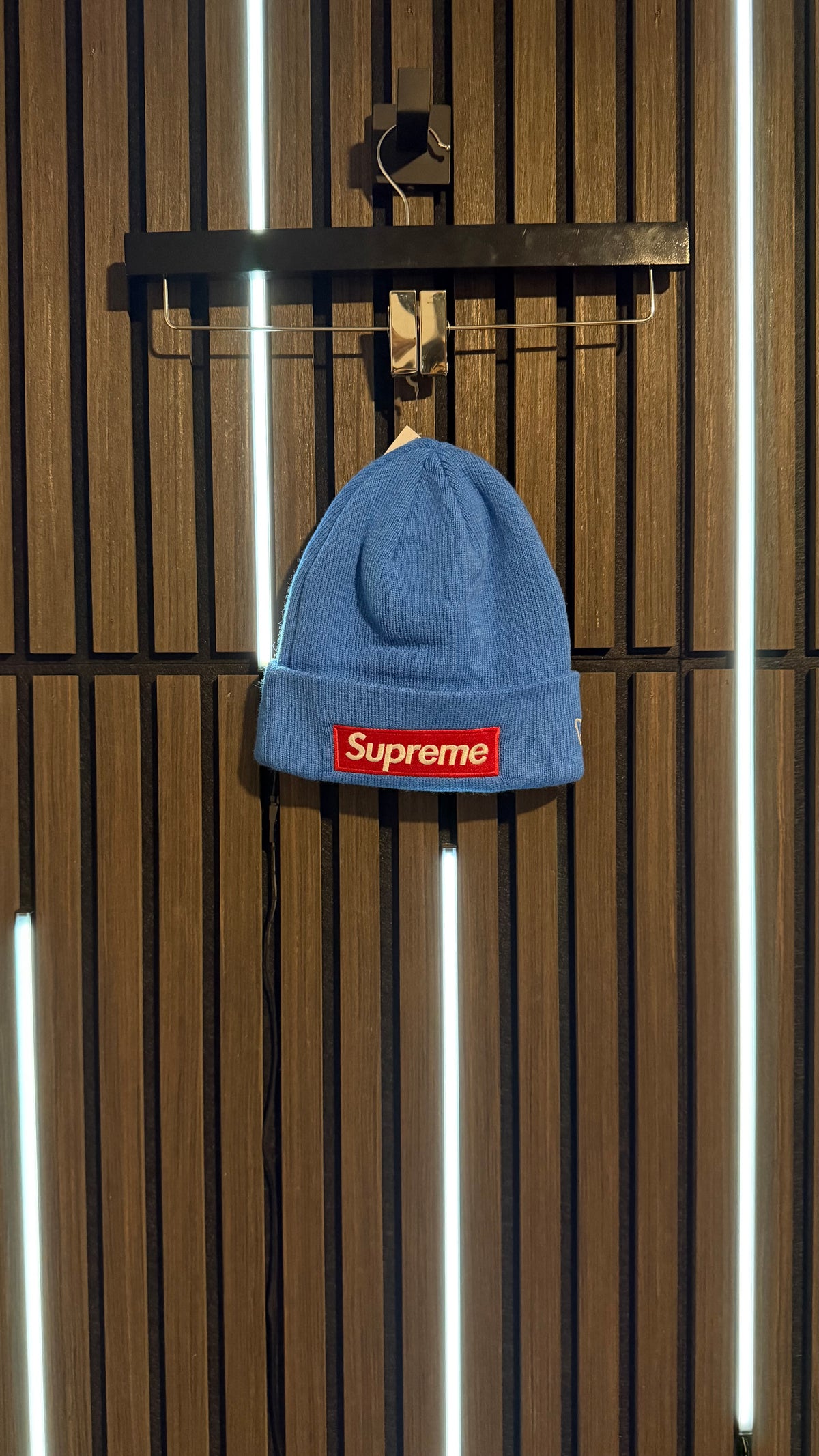 Supreme x New Era Box Logo Beanie Blue