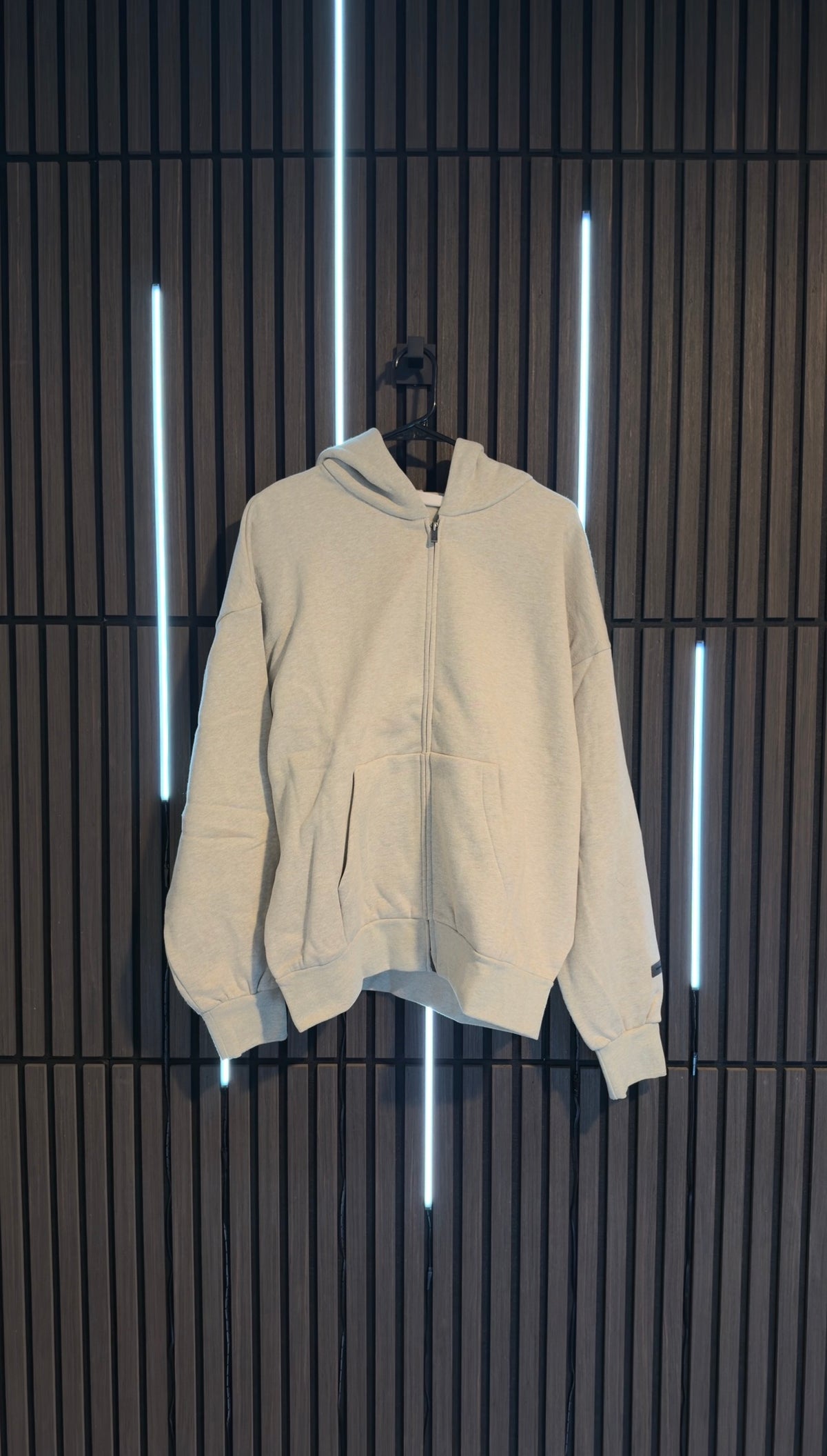 Fear of God Essentials Classic Full Zip Hoodie "Heather Stone" (FW25)