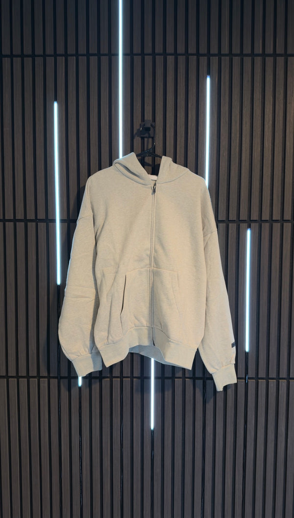 Fear of God Essentials Classic Full Zip Hoodie "Heather Stone" (FW25)