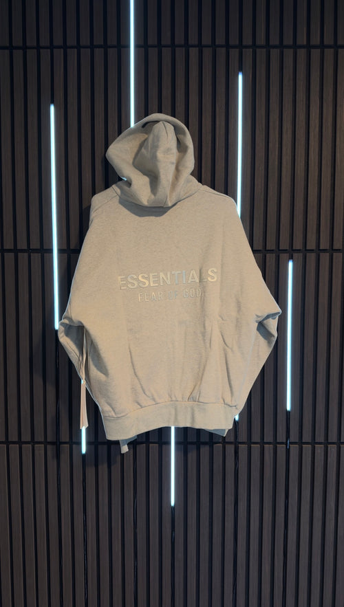Fear of God Essentials Classic Full Zip Hoodie "Heather Stone" (FW25)