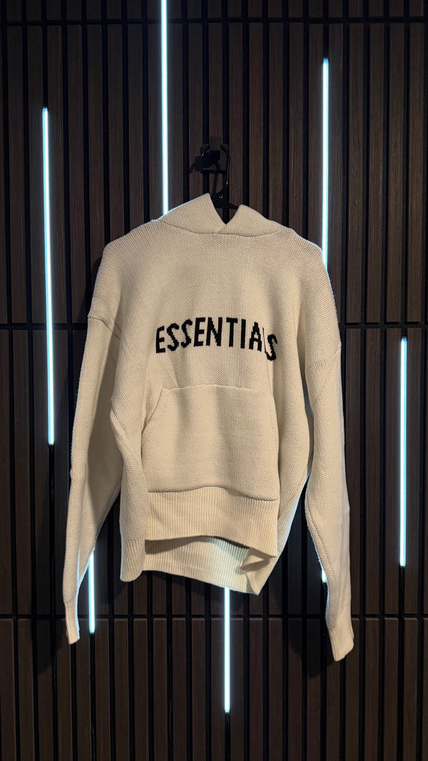 Fear of God Essentials Knit Hoodie Cream