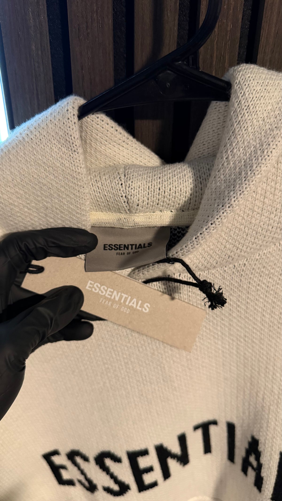 Fear of God Essentials Knit Hoodie Cream