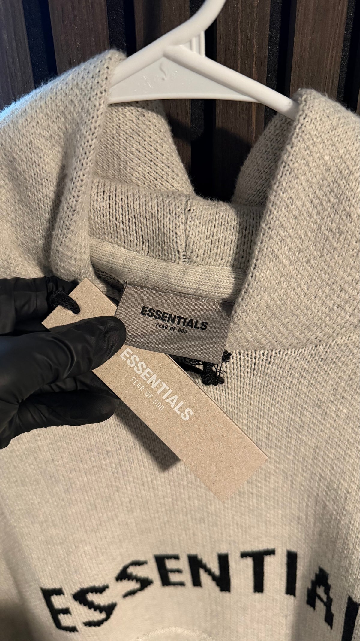 Fear of God Essentials Knit Hoodie Oatmeal