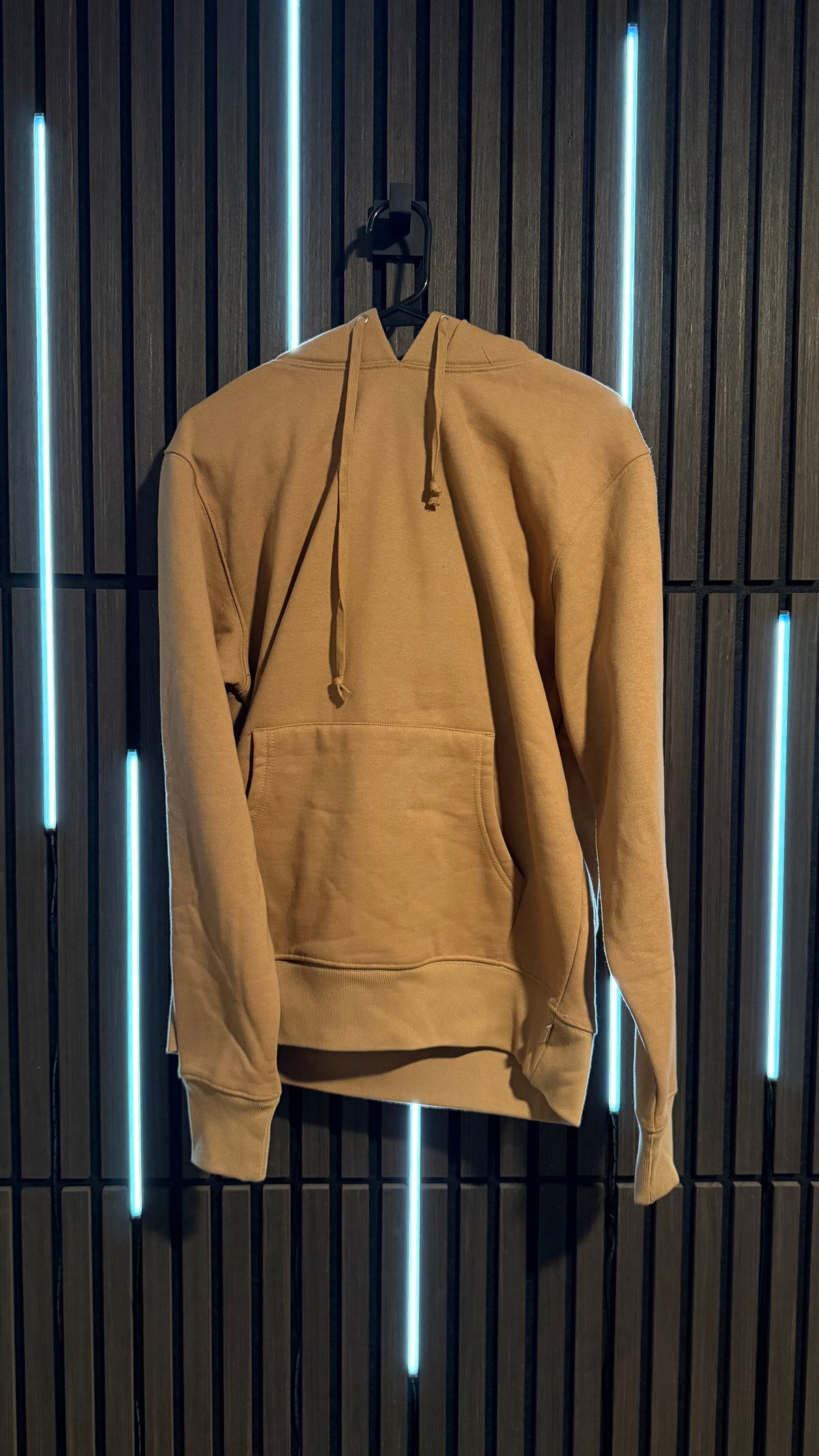 Supreme Satin Appliqué Hooded Sweatshirt Tan
