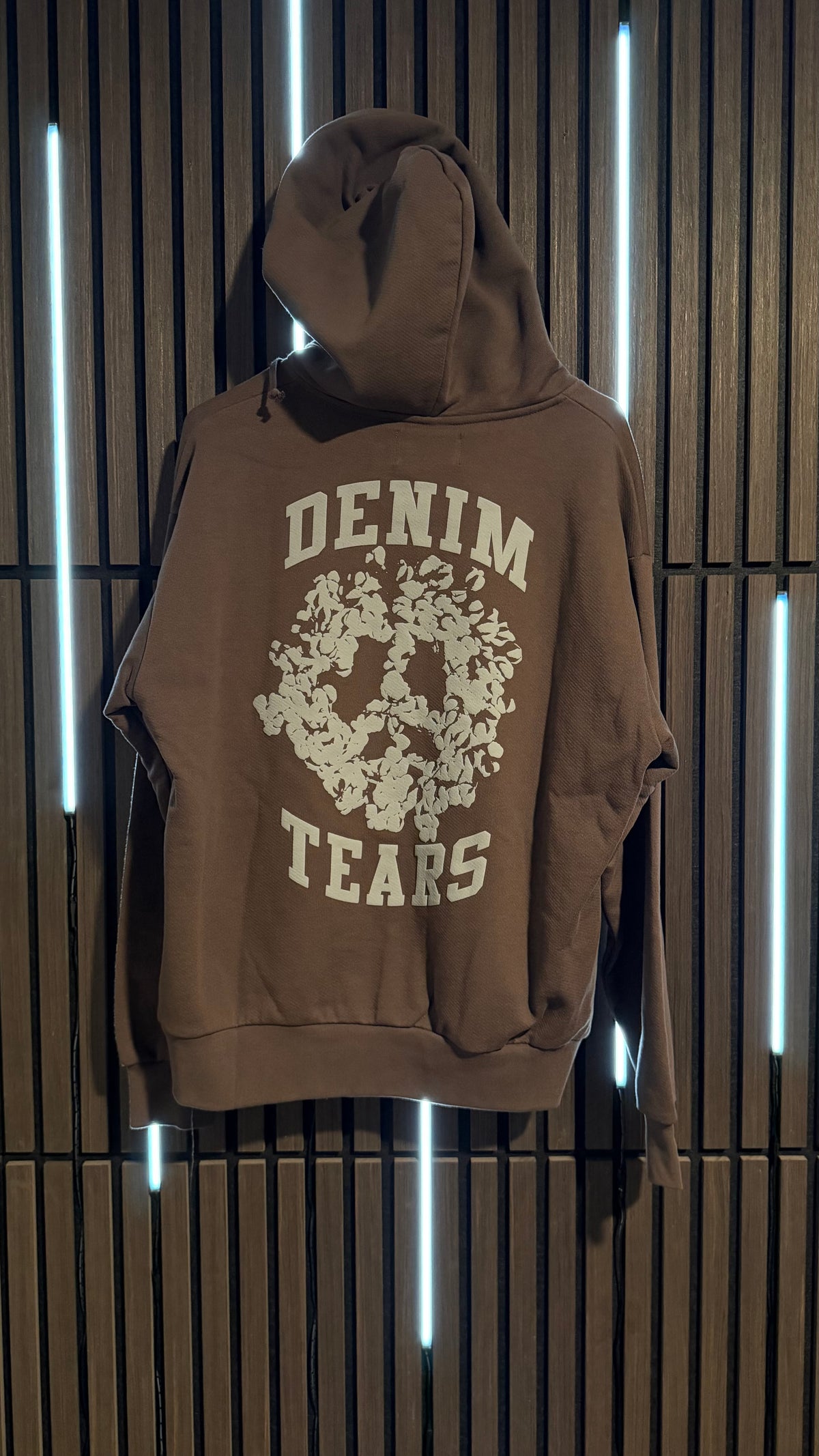 Denim Tears Peace Wreath Zip Hoodie Brown