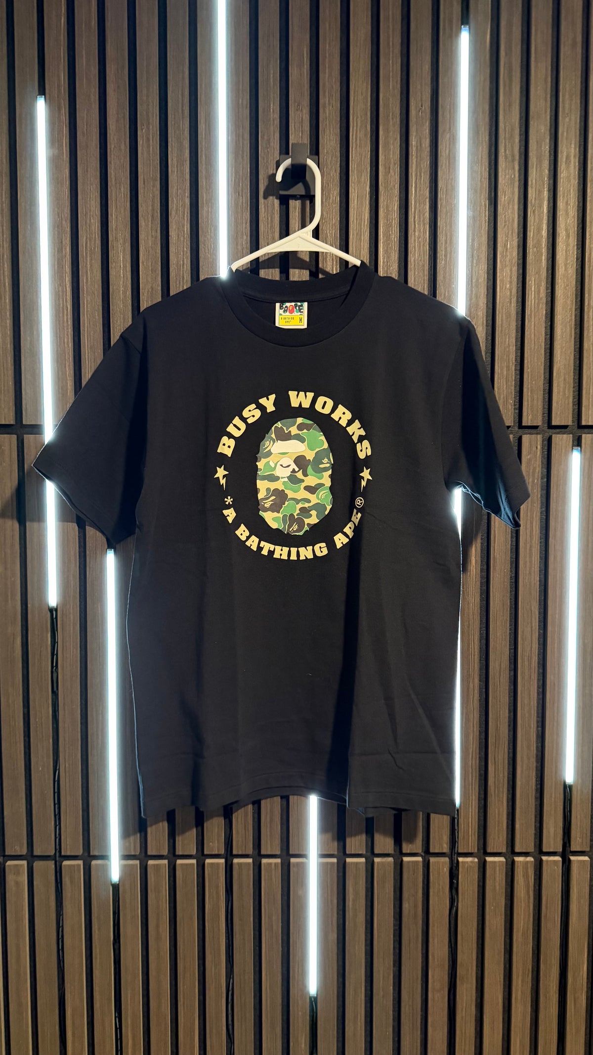 BAPE ABC Camo Busy Works Tee Black