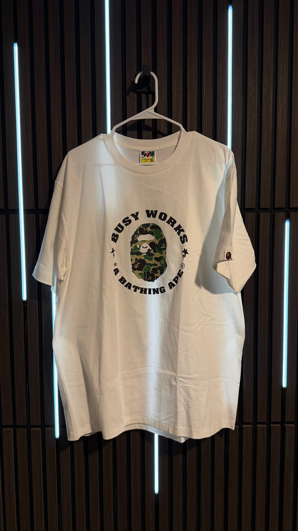 BAPE ABC Camo Busy Works Tee White