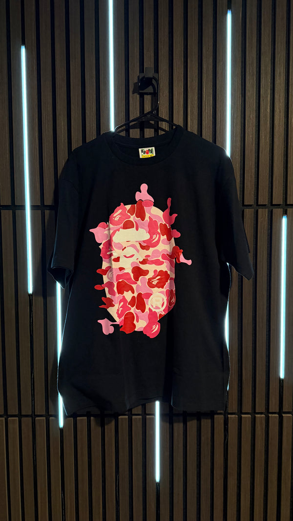 BAPE ABC Camo Big Ape Head Tee Black/Pink