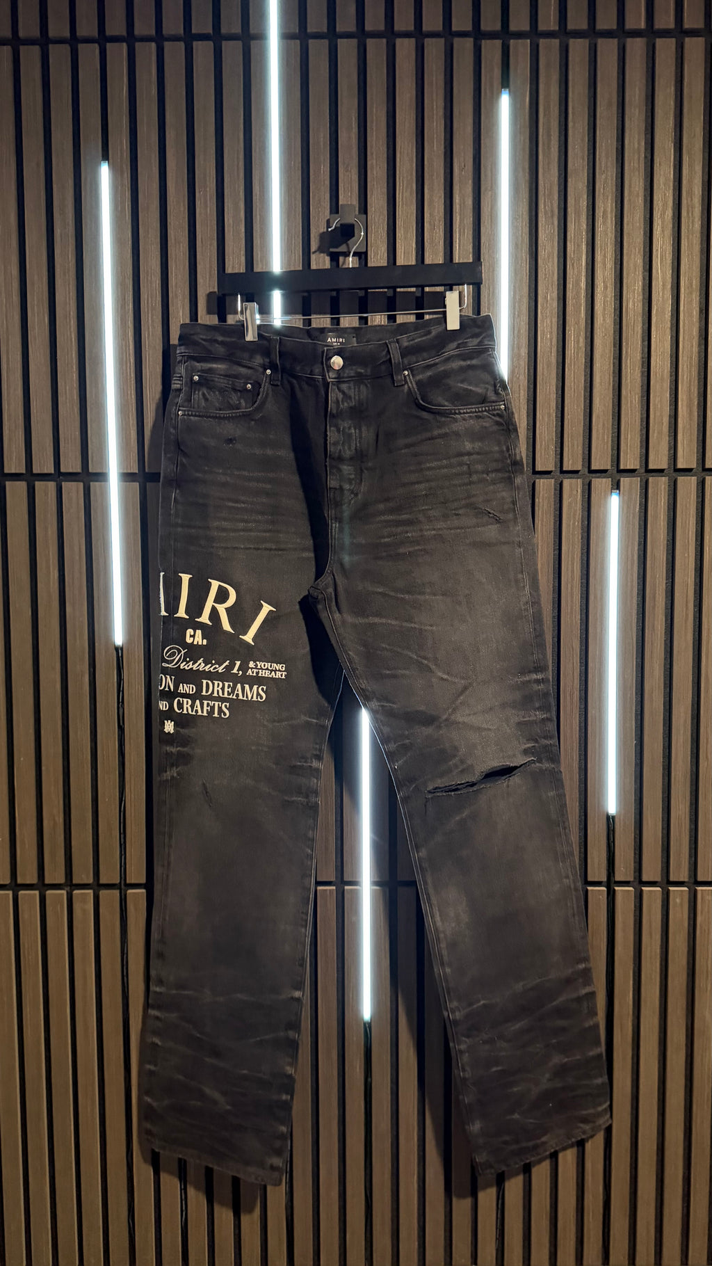 Amiri Arts District Straight Jeans "Faded Black"