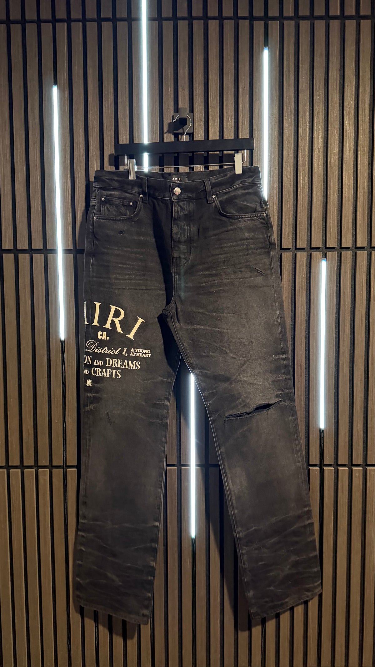 Amiri Arts District Straight Jeans "Faded Black"