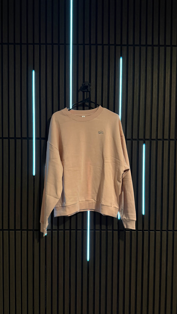 Alo Yoga Accolade Crew Neck Pullover Pink Quartz