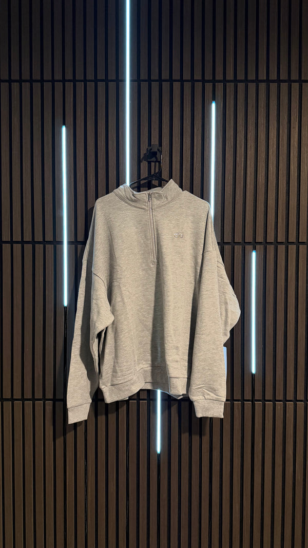 Alo Yoga Accolade 1/4 Zip Pullover Athletic Heather Grey