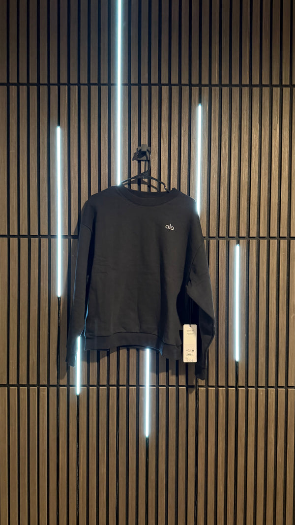 Alo Yoga Accolade Crew Neck Pullover Black